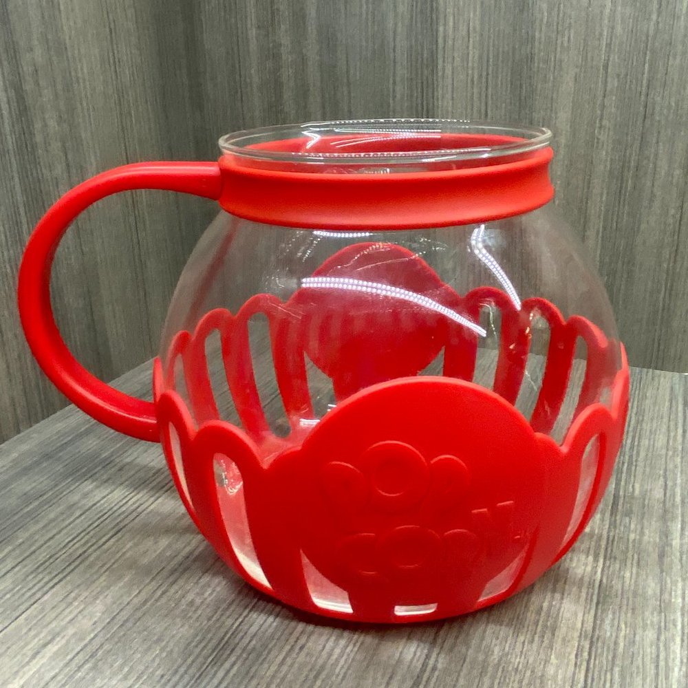 Glass Microwave Popcorn Popper 3 QT Family Size